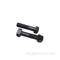 DIN 931 Thread separa hex bolt hitam